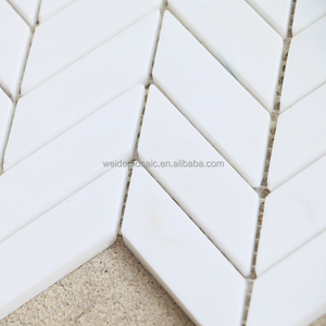 Carreaux de mosaïque autocollants en marbre blanc de Carrare pour crédence de cuisine et projets de salle de bain – Vente en gros - Product Image 2