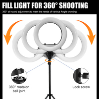 Lampe annulaire RL-14 ABS 14,7 pouces 35W 45W la plus populaire, température de couleur réglable, télécommande, éclairage photo pour Tik Tok
