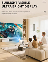 Mini projecteur Yinzam HY300 Pro Max, résolution native 1080p, Android 13, home cinéma portable, projecteur 2+16 Go WIFI 6 avec projecteurs HY 300