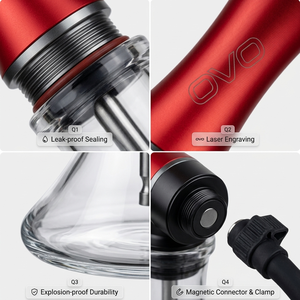 Nuevo Diseño <span class=keywords><strong>de</strong></span> Cachimba Rusa <span class=keywords><strong>de</strong></span> Vidrio OVO con Aleación <span class=keywords><strong>de</strong></span> Aluminio y Abrazadera <span class=keywords><strong>de</strong></span> Silicona para Manguera - Product Image 4