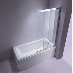 Écran de <span class=keywords><strong>baignoire</strong></span> <span class=keywords><strong>coulissant</strong></span> peu encombrant de nouveau design avec mur pivotant en aluminium - Product Image 3