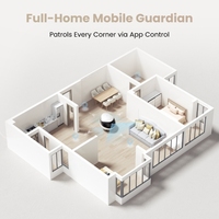 AI Pet Robot Smart Remote Control Jouet pour Chats Chiens Mini Caméra d'Observation pour Animaux de Compagnie