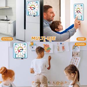 Reloj Magnético de Papel para Escribir, Diseño Bonito y Grande, Reloj de Demostración Azul para que los Niños Aprendan la Hora, Material Escolar para el Hogar - Product Image 5