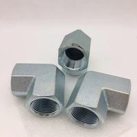 Adaptor Hidrolik Pipa Siku 90 Derajat Baja Karbon Stainless Steel 7N9 dengan Ulir NPTF Betina untuk Selang Hidrolik