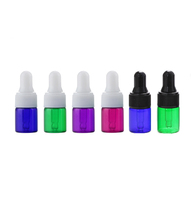 Flacon compte-gouttes en verre ambré transparent pour échantillons de sérum oculaire, huile essentielle pour cuticules, 1 ml, 2 ml, 3 ml, vente en gros