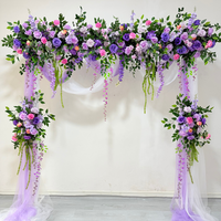 Décoration de toile de fond pour mariage et fête, arrangement floral artificiel suspendu, centre de table floral, chemin de table floral, décoration d'arche - Vente chaude