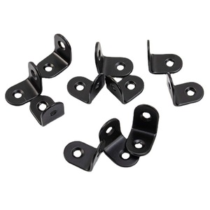 Supports d'angle en L en fer noir, connecteurs d'étagère à angle droit de 90 degrés, accessoires de quincaillerie robustes et durables - Product Image 4