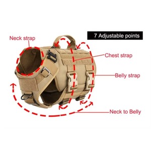 Arnés táctico ajustable para perros, tipo chaleco, con cuerda para pasear mascotas, ideal para Pastor Alemán. - Product Image 2