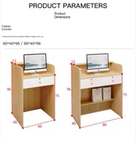 Comptoir de réception moderne en bois massif avec armoire de rangement pour bars, caissiers, conférences, consultations, bureaux d'accueil BNK BNK01