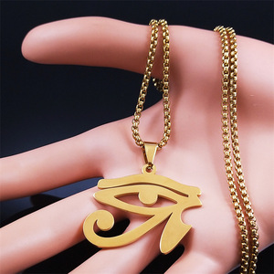 Collares <span class=keywords><strong>de</strong></span> Cadena <span class=keywords><strong>de</strong></span> Acero Inoxidable con Ojos Egipcios para Hombre, Collar <span class=keywords><strong>de</strong></span> Joyería con Símbolo del <span class=keywords><strong>Ojo</strong></span> <span class=keywords><strong>de</strong></span> <span class=keywords><strong>Ra</strong></span> <span class=keywords><strong>Horus</strong></span> <span class=keywords><strong>de</strong></span> la Mitología - Product Image 5