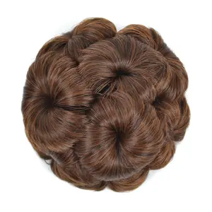  Produttore Fashion Chignon sintetico ricci fiore Clip parrucche capelli rete panini Chignon pezzi panino