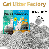 Fabricant OEM de litière agglomérante pour chats en bentonite, 99% sans poussière, pour plusieurs chats, ISO 9001, 5 kg, litière pour chats en bentonite