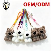 Porte-clés en peluche Kawali West Highland Terrier, poupée chiot réaliste et douce, animal en peluche mignon, breloque de sac, cadeau pour les amoureux des chiens, accessoire