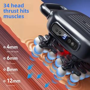 34-Kopf-Faszienpistole Ganzkörper-Muskelmassagegerät für Männer Heimgebrauch Multifunktionales Kraft-Entspannungswerkzeug - Product Image 3
