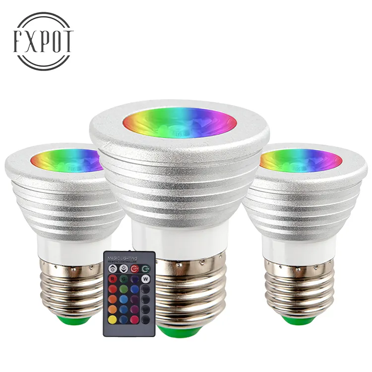 FXPOT sıcak satış kısılabilir Led ampul RGB renk değiştiren Led ampul uzaktan kumanda Spot ışık