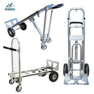 परिवर्तनीय हाथ ट्रक, वायवीय पहियों, 600 £ लोड क्षमता भंडारण चार-पहिया चांदी ट्रक 2-में-1 परिवर्तनीय 10 "x3-1/2" - Product Image 2