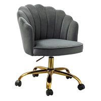 Chaise de bureau moderne à dossier en forme de coquille, en tissu, à pétales, très vendue, pour la maison et les bureaux