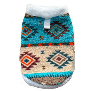 Chaleco para mascotas Weiwang, forro polar con patrón Fair Isle, ropa de invierno de estilo étnico para perros y gatos, ropa cálida y acogedora para mascotas pequeñas - Product Image 5