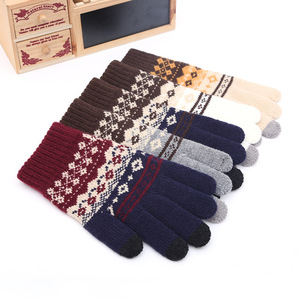 Gants sans doigts chauds de style créatif d'hiver Nouveau design jacquard Moufles à écran tactile <span class=keywords><strong>Vente</strong></span> directe - Product Image 6