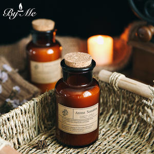 Wooden Cap Brown Potion Bottle Plant Soy Wax Aromatherapy <b>Candle</b> - Product Image 5