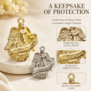 Alloy Embossed Praying Guardian Angel Pendant Christian Faith Jewelry Baptism <b>Confirmation</b> Religious Souvenir <b>Gift</b> - Product Image 5