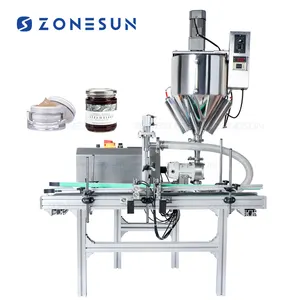 ZONESUN-Bomba rotativa automática, rellenador de miel, Chocolate, cacahuete, aceite de oliva, loción, crema facial, botella de crema, máquina de llenado de pasta