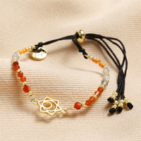Bijoux Bohème bracelet corde à breloques pour femme accessoires fleurs géométriques bracelet chaîne perlée