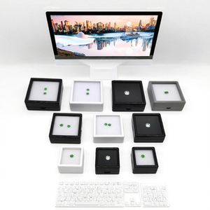 Square <b>Plastic</b> Dustproof Modern Gemstone Display <b>Box</b> with Clear Lid Loose Diamond Jewelry Stone <b>Storage</b> for Collection - Product Image 2