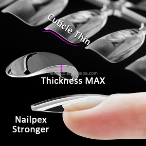 <span class=keywords><strong>Uñas</strong></span> Postizas NDK de Cobertura Total, Puntas Naturales Grabadas, Interior <span class=keywords><strong>Mate</strong></span> Rugoso, Parte de la Cutícula del Bebé, Forma Cuadrada Mediana, Fáciles de Colocar - Product Image 2