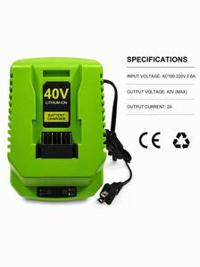 Chargeur de batterie lithium 42V, entrée AC, affichage LED, charge rapide 2A, 84W, écologique, aluminium ABS, compatible prise US - Product Image 2
