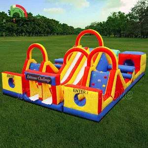 Proyecto de Singapur para adultos, campo de obstáculos inflable 5k para carrera