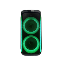 Altavoces Portátiles con Woofer de 6.5 Pulgadas, Micrófono Inalámbrico, 20 W, LED RGB, Control Remoto 5.0, Alimentación por Batería de 3600 mAh, Karaoke para Exteriores y Hogar