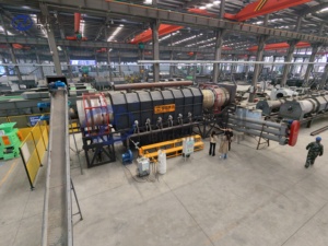 Four de carbonisation rotatif continu sans poussière modèle DANUBE, cuve sous pression en acier au carbone, 15m, 380V, 50Hz, haute performance - Product Image 4