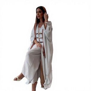 2025 Sharut Modest Polyester Breathable Abaya Latest Wholesale Eid Dubai Elegant Turkey Button Women Muslim <b>Dress</b> <b>Kaftan</b> Open - Product Image 4