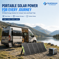 Panneau solaire pliable de 100 watts, chargeur solaire portable pour le camping, la randonnée, le camping-car, solution d'énergie de secours d'urgence
