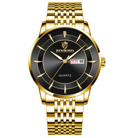 Jam Tangan Pria Binbond B2077 2077 Fashion Quartz Stainless Steel Tahan Air Kalender Lengkap Bisnis Kasual