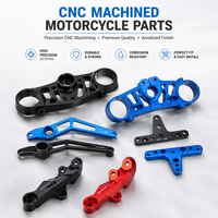 Pièces de moto usinées CNC en aluminium, triple collier de potence personnalisé, cadre OEM anodisé pour moto sportive