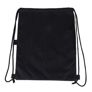 Sac à dos de rangement personnalisé en polyester noir style streetwear urbain anime avec cordon de serrage et poche zippée sécurisée - Product Image 3
