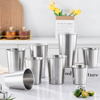 YITIAN Usine 18/8 Acier Inoxydable 200ml 300ml 350ml 400ml 450ml 500ml 600ml Tasses à Bière Empilables Passe au Lave-Vaisselle