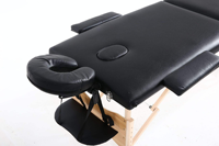 Table de massage moderne en bois à 3 sections et lit de beauté portable pour l'école, la salle de sport et la salle de bain - Mobilier de salon commercial