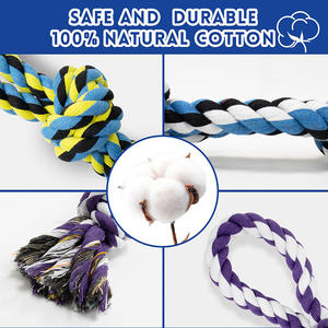 Giocattoli da Masticare per Cani Piccoli Medi e Grandi Resistenti per Masticatori Aggressivi Corda di Cotone Resistente Interattiva per Cuccioli - Product Image 3