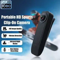 Mini caméra corporelle HD 1080P à clipser, vision nocturne, micro-caméscope portable, enregistreur vidéo DV pour sport et randonnée