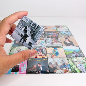 Giá Rẻ Nhất 50*50 Mm 2*2 Inch Vuông Huy Hiệu Tủ Lạnh Nam Châm Làm Máy Kit Bao Gồm 100Pcs Vật Liệu Tủ Lạnh DIY Huy Hiệu/Pin Maker - Product Image 3