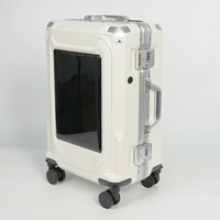 Valise trolley LOY L4 avec écran LED programmable Bluetooth haute résolution, ensemble de bagages de voyage intelligents avec affichage lumineux LED