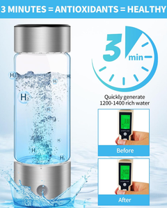 Precio <span class=keywords><strong>de</strong></span> Fábrica PUREFLOW Botella <span class=keywords><strong>de</strong></span> Agua Fría <span class=keywords><strong>de</strong></span> Hidrógeno Recargable por USB <span class=keywords><strong>de</strong></span> Vidrio <span class=keywords><strong>de</strong></span> 460 ml, 2000 ppb, Alto PPM, para Uso en Exteriores, Automóviles y Hogares - Product Image 4