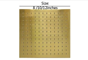 <span class=keywords><strong>Soffione</strong></span> <span class=keywords><strong>doccia</strong></span> pioggia in oro quadrato - Product Image 6