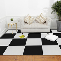 Beijing Silverstone Acoustic Black White Teppich fliesen Woven Cut Pile Square Teppich Schlafzimmer Außentür Golf Gebet PP Material