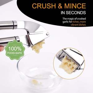 Prensa de Ajo Manual Apta para Lavavajillas, Triturador de Ajo de Acero Inoxidable de Grado Profesional Premium, Set de Picador y Pelador de Ajo - Product Image 6
