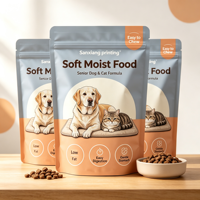Sachet Doypack Autoportant en BOPP et Feuille d'Aluminium avec Fermeture Éclair, Impression Numérique Personnalisée du Logo, Anti-Odeur, pour Emballage de Bœuf Séché et Friandises pour Animaux, 500g
