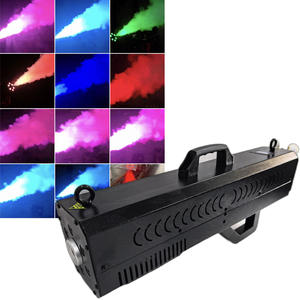 Canon à fumée LED RGB portable 1500W, puissant, colonne d'air, lumière DJ, <span class=keywords><strong>machine</strong></span> à pulvérisation de brouillard pour scène, Thanksgiving - Product Image 1